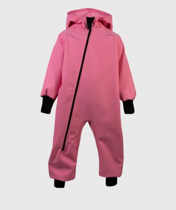 Waterproof Softshell Overall Comfy Pink Jumpsuit