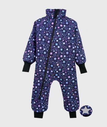 Waterproof Softshell Overall Comfy Ultramarine Stars Bodysuit