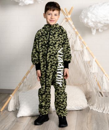 Onepiece Jumpsuit Camouflage Green