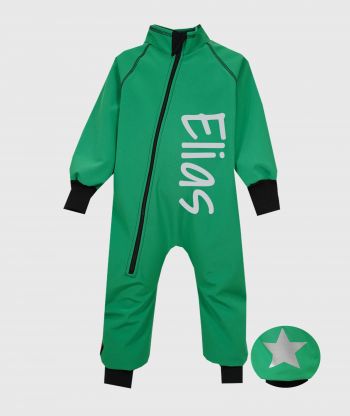Waterproof Softshell Overall Avocado Green Bodysuit