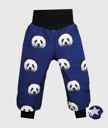 Waterproof Softshell Pants Pixel Panda Blue